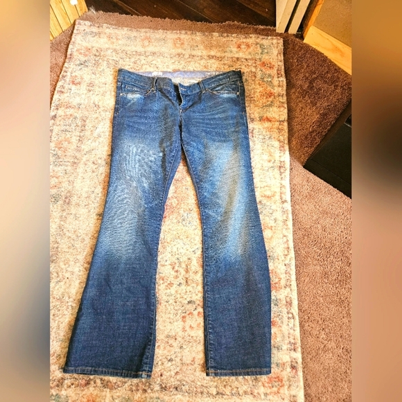 Gap 1969 Women's Blue Jeans Sexy Boot Size 32/14 - Picture 1 of 10